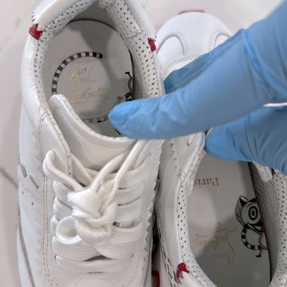 ✨ Christian Louboutin "Loubishark" Mixed Media Leather Sneakers – Toddler 11.5 ✨ - Picture 13 of 17